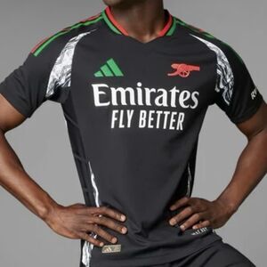 Adidas Arsenal Away 24/25 Men’s Size M-L Red Black White Authentic Soccer Jersey